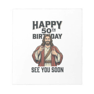 Bloc De Notas Cumpleaños 50 te vemos pronto diseño de humor reli