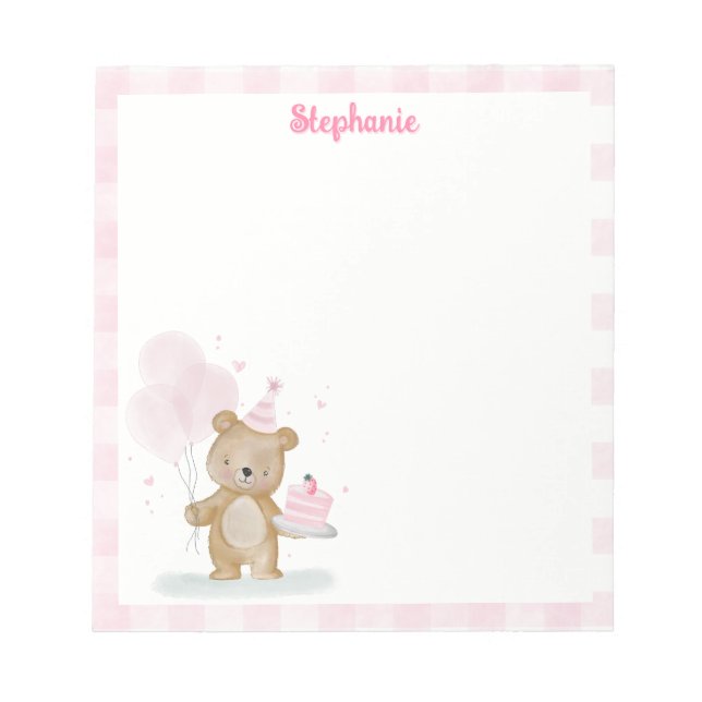 Bloc De Notas Cumpleaños Beary Dulce (Frente)