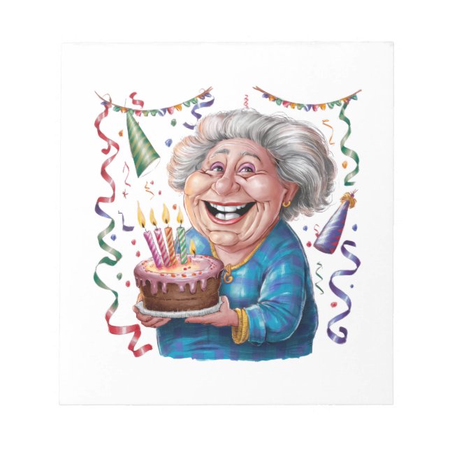 Bloc De Notas Cumpleaños de Abuela con Gran Sonrisa (Frente)