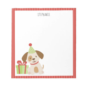Bloc De Notas Cumpleaños de Cute Puppy