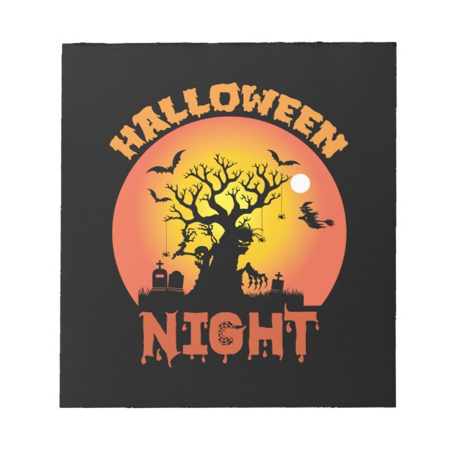 Bloc De Notas Cumpleaños de la noche de Halloween (Frente)