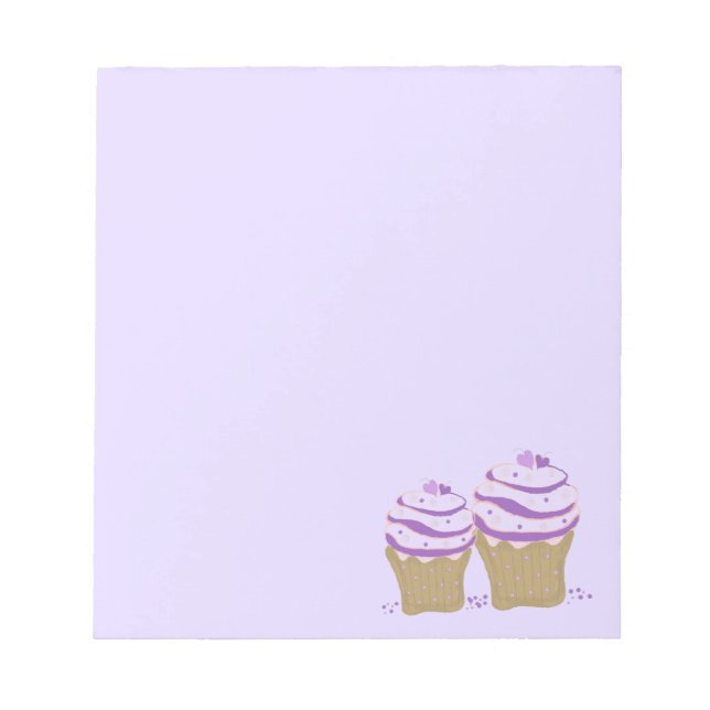Bloc De Notas Cupcakes de Remolino Púrpura (Frente)