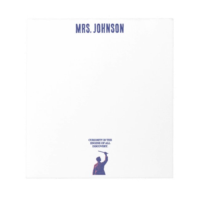 Bloc De Notas Curiosity Engine of All Discovery Science Quote (Frente)