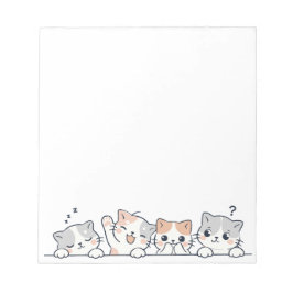 Bloc De Notas Curious Paws - Cute Cats Friends Peeking