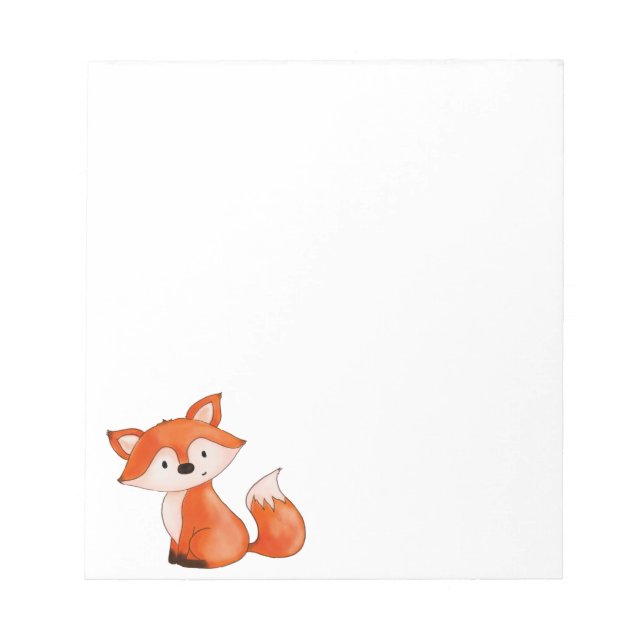 Bloc De Notas Curte Baby Fox | Animal de Woodland (Frente)
