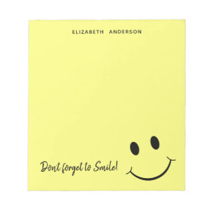 Bloc De Notas Curte Happy Yellow Face Smile Personalizado