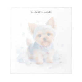 Bloc De Notas Curte winter Yorkshire Terrier Dog personalizado