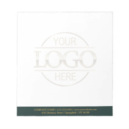 Bloc De Notas Custom Business Logo Faded Backdrop Modern Simple