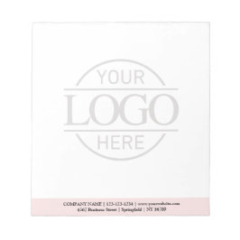 Bloc De Notas Custom Business Logo Faded Backdrop Modern Simple