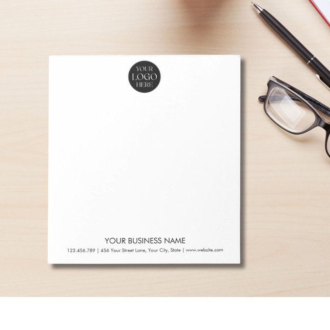 Bloc De Notas Custom Business Logo Simple Minimalist Promotional (In situ)