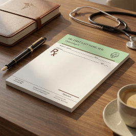 Bloc De Notas Custom Doctor Prescription Notepad Editable RX Pad