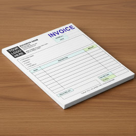 Bloc De Notas Custom Duplicate Sales Invoice Forms, Company Logo