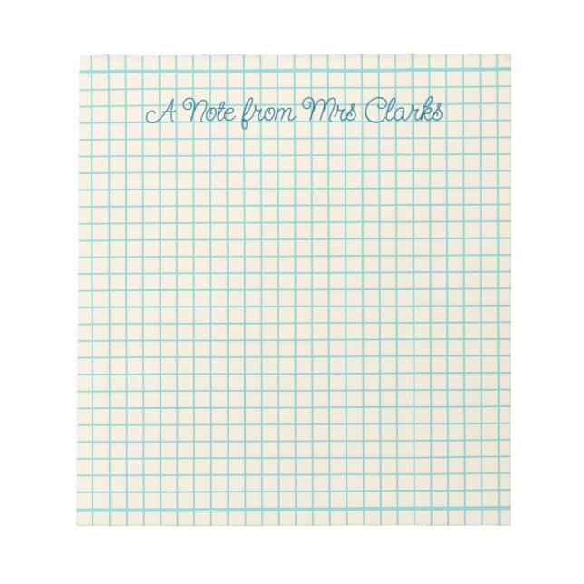 Bloc De Notas Custom Grid Teacher  (Frente)