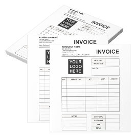 Bloc De Notas Custom Invoice Order Forms & Business Logo