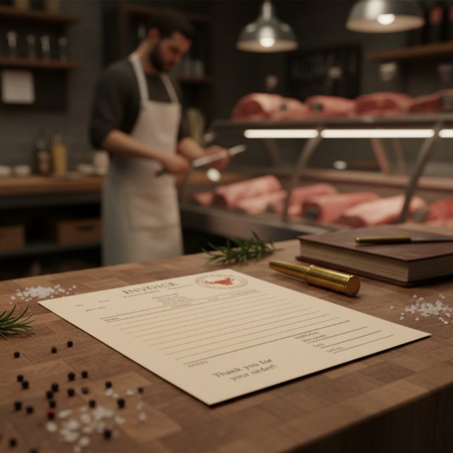 Bloc De Notas Custom Kraft Butcher Shop Invoice  (Subido por el creador)