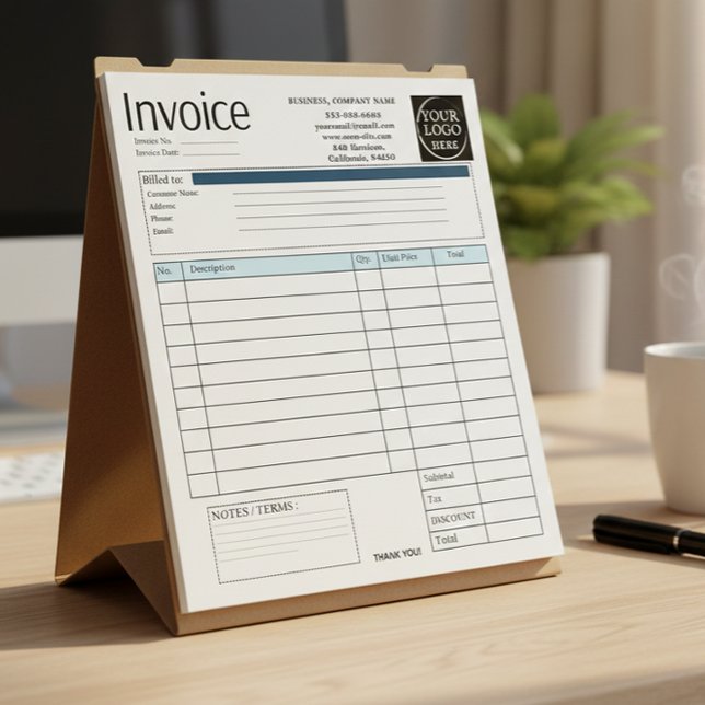 Bloc De Notas Custom Logo Small Business Invoice Sales Receipt O (Subido por el creador)