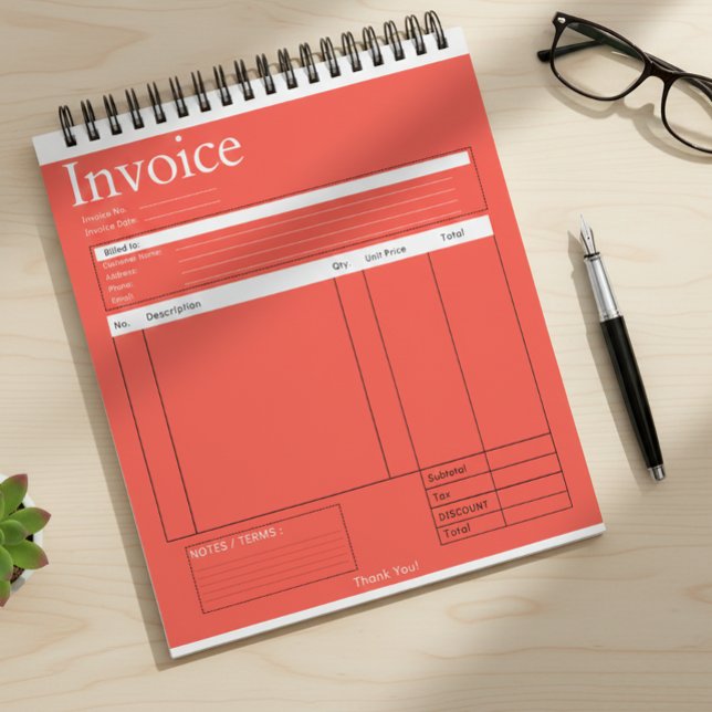 Bloc De Notas Custom Logo Small Business Invoice Sales Receipt R (Subido por el creador)