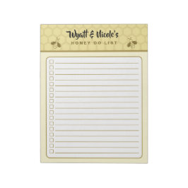 Bloc De Notas Custom Name Honey Do List Notepad