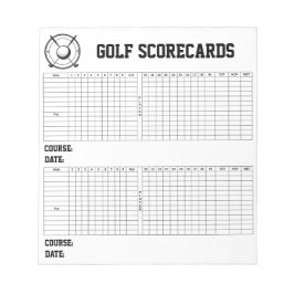 Bloc De Notas Custom Personalized Golf Scorecards Golfer