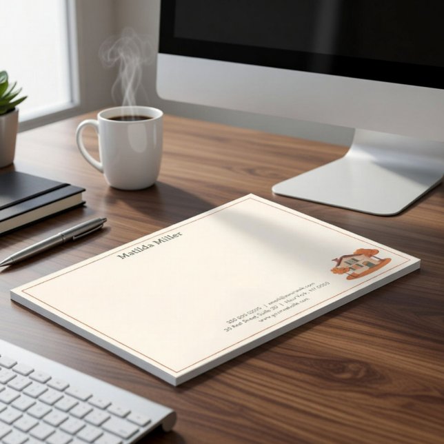 Bloc De Notas Custom Real Estate Autumn House Notepad (Subido por el creador)