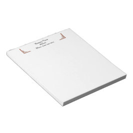 Bloc De Notas Custom Terracotta Corner Business Notepad