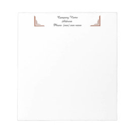 Bloc De Notas Custom Terracotta Corner Business Notepad