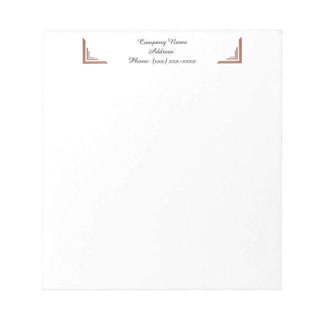 Bloc De Notas Custom Terracotta Corner Business Notepad (Frente)