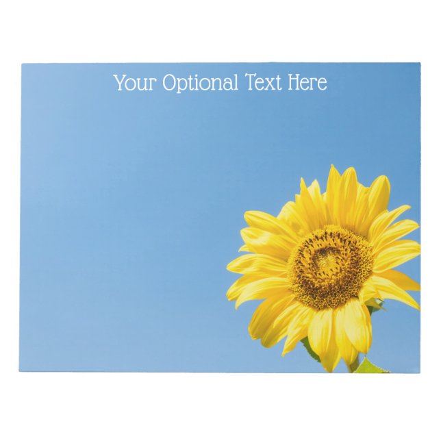 Bloc De Notas Custom text Sunflower Notepad (Frente)