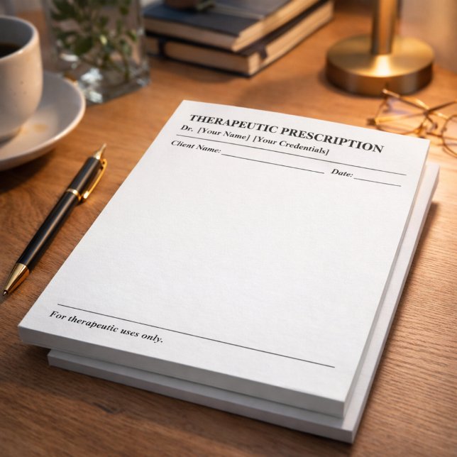 Bloc De Notas Custom Therapeutic Prescription Note Pad for Docto (Custom Therapeutic Prescription Note Pad for Mental Health Professionals and Doctors)