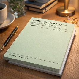 Bloc De Notas Custom Therapeutic Prescription Note Pad for Docto