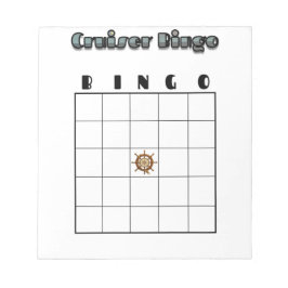 Bloc De Notas Customizable Cruise Bingo Board