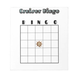 Bloc De Notas Customizable Cruise Bingo Board