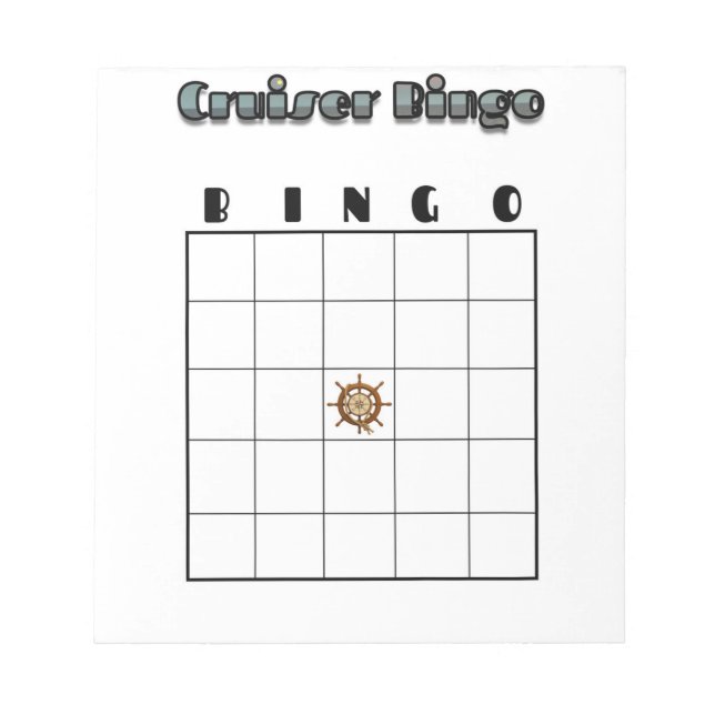 Bloc De Notas Customizable Cruise Bingo Board (Frente)