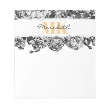 Customizable Name Gold Roses Chic Monogram Luxury