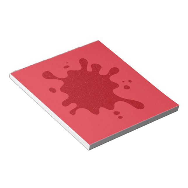 Bloc De Notas Customizable Red Ink Splash Notepad (Lado Derecho)