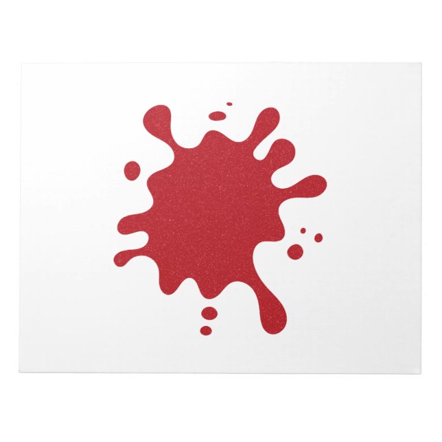 Bloc De Notas Customizable Tomato Red Splash Notepad (Frente)