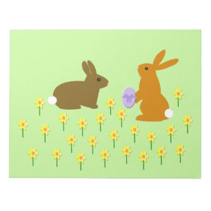 Bloc De Notas Cute Abundantes de Pascua y Daffodils Notepad