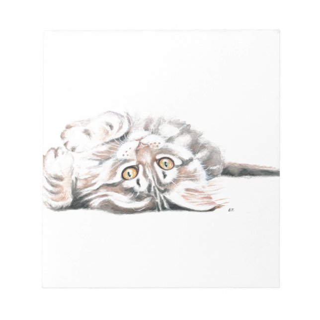 Bloc De Notas Cute acuarela Maine Coon Kitty (Frente)