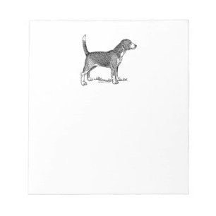 Bloc De Notas Cute Beagle Elegant Dog Drawing