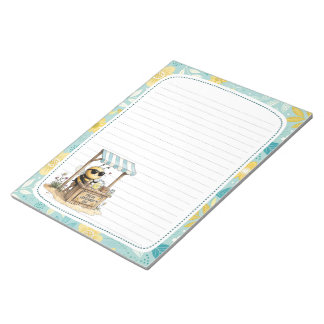 Bloc De Notas Cute Bee Lemonade Stand Full Page Lined Stationery
