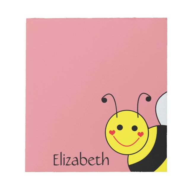 Bloc De Notas Cute Bumble Bee Personalizado (Frente)