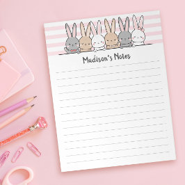 Bloc De Notas Cute Bunnies Personalizados