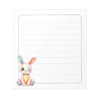 Bloc De Notas Cute Bunny 5.5 x 6 Rabbit Stationery Gift Lined