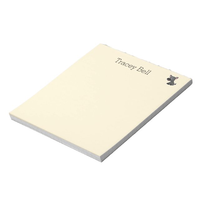 Bloc De Notas Cute burro gris pequeño crema (Lado Izquierdo)