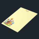 Bloc De Notas Cute Cartoon Bears' Garden Notepad<br><div class="desc">Two cute cartoon bears in their beautiful garden by Cheerful Madness!! They will accompany whatever you write on this notepad, from lists of things to buy or do, to little cute messages. This kawaii design is fully customisable and the text, as well as the background, can be changed so you...</div>