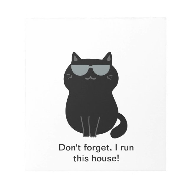 Bloc De Notas Cute Cat - I run this house (Frente)