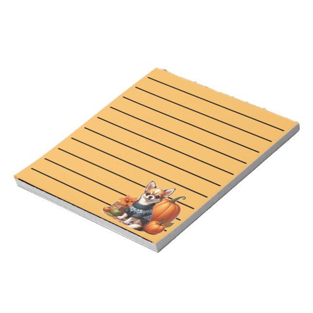 Bloc De Notas Cute Chihuahua en suéter con toallas (Lado Izquierdo)