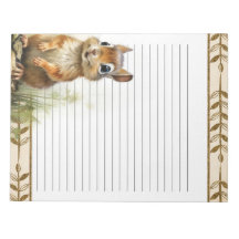 Cute Chipmunk Woodland Animales Temáticos Notepad