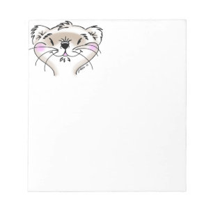 Bloc De Notas Cute Comic Ferret Face