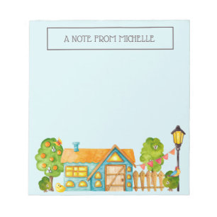 Bloc De Notas Cute Cottage Trees Nota De